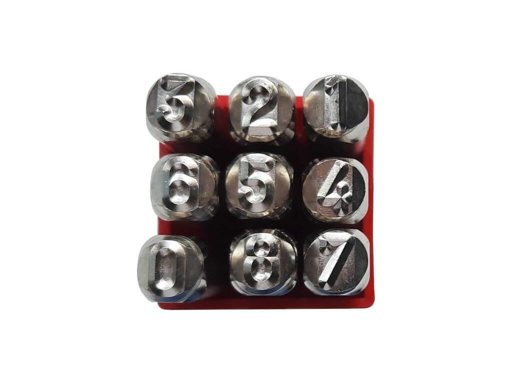 Razidla sada číslice 4mm ostré pozitivní - niklované - VN186240-4CS