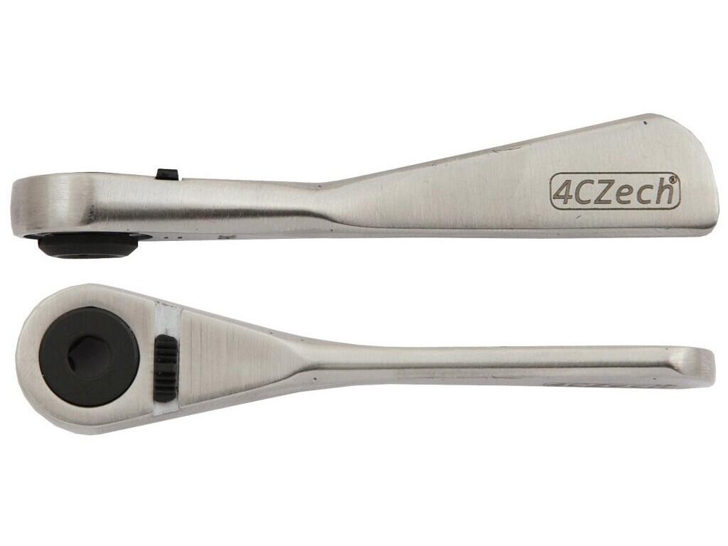 Ráčna mini přepínací s otvorem 6,3mm, nízká NEREZ - 4CZ-134-63A