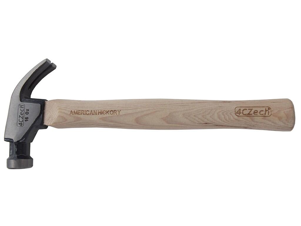 Kladivo tesařské se zahnutými čelistmi, dřevěná rukojeť - 4CZ-51-450