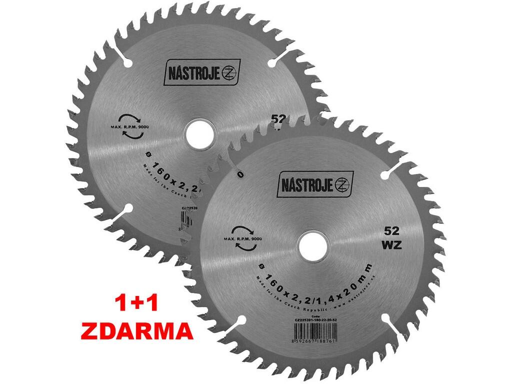 Pilový kotouč SK 160x2,2/1,4x20 5391 52 WZ !!! 2 kusy za cenu 1 kusu !!! - SET-CZ225391-160-22-20-52-I23