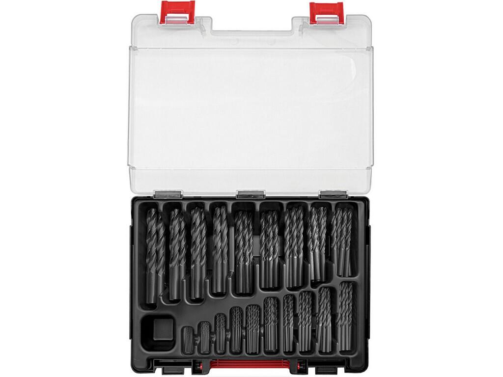 Prodejní box s vrtáky ČSN 221121RNHSS 170kusů 1-10mm x 0,5mm Pasivované, plastový kufr - SV1121RNHSS-170P