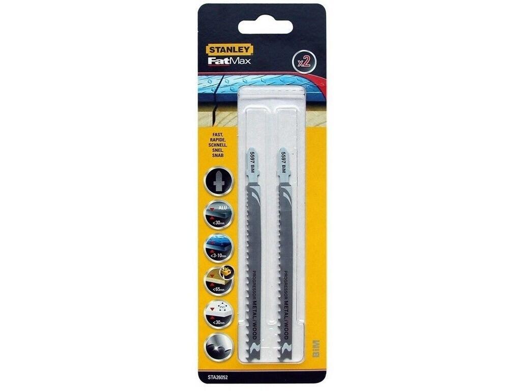 Pilové listy BiMetal do dřeva a různých kovů, uchycení "T" tl. do 3-65 mm, PVC do 30 mm, rozteč 2,4-5 mm, 2 ks - ST-STA26052-XJ