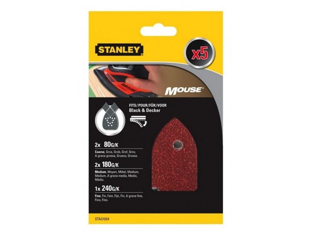 Brusné papíry pro Mouse 2x P80, 2x P180, 1x P240 - ST-STA31024-XJ