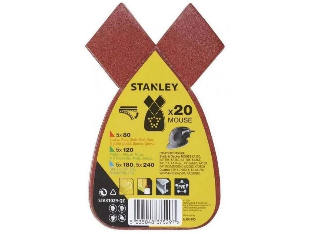 Kartonové balení brusných papírů pro brusku Mouse, 5x P80, 5x P120, 5x P180, 5x P240 - ST-STA31029-QZ
