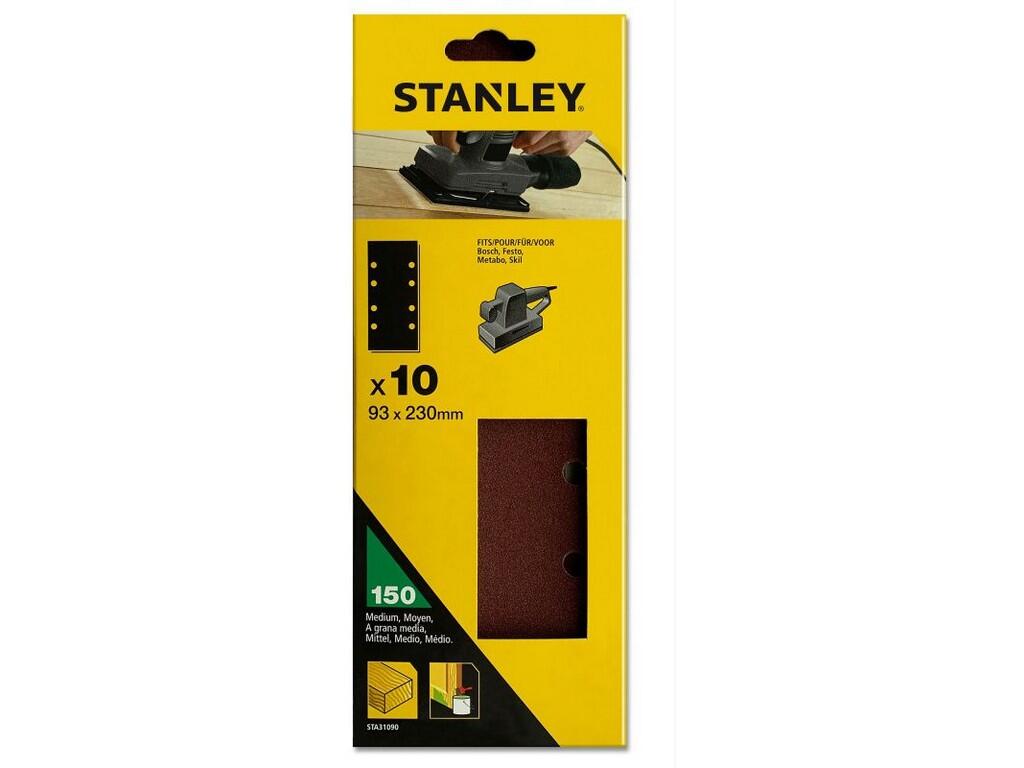 Brusné papíry pro vibrační brusku 93 x 230 mm děrované, brown Alox P150, Bosch, Festo Metabo, Skil, 10 ks - ST-STA31090-XJ