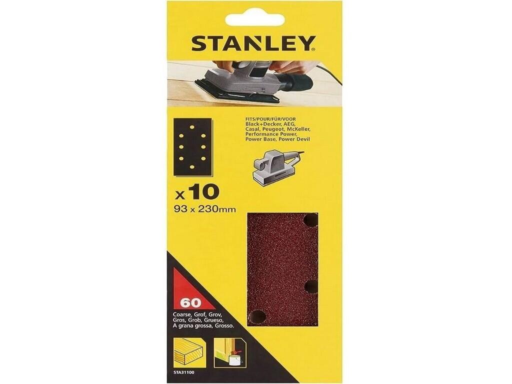 Brusné papíry pro vibrační brusku 93 x 230 mm děrované, brown Alox P60, Black+Decker, AEG, 10 ks - ST-STA31100-XJ