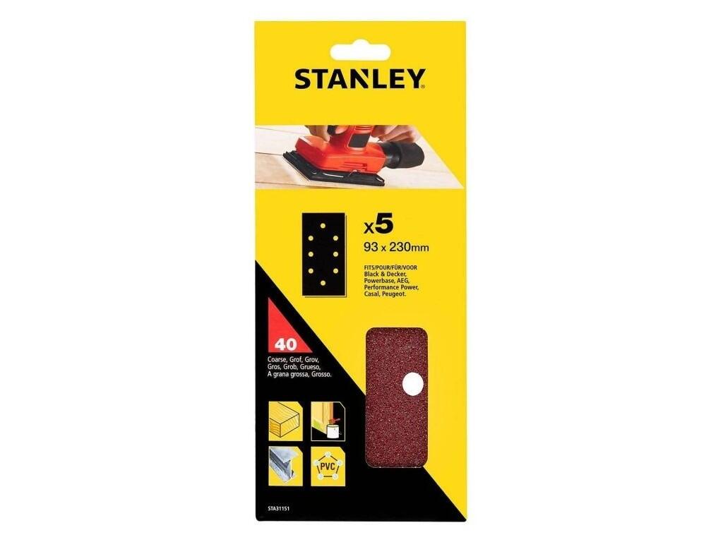 Brusné papíry pro vibrační brusku 93 x 230 mm děrované, P40, Black+Decker, AEG, 5 ks - ST-STA31151-XJ