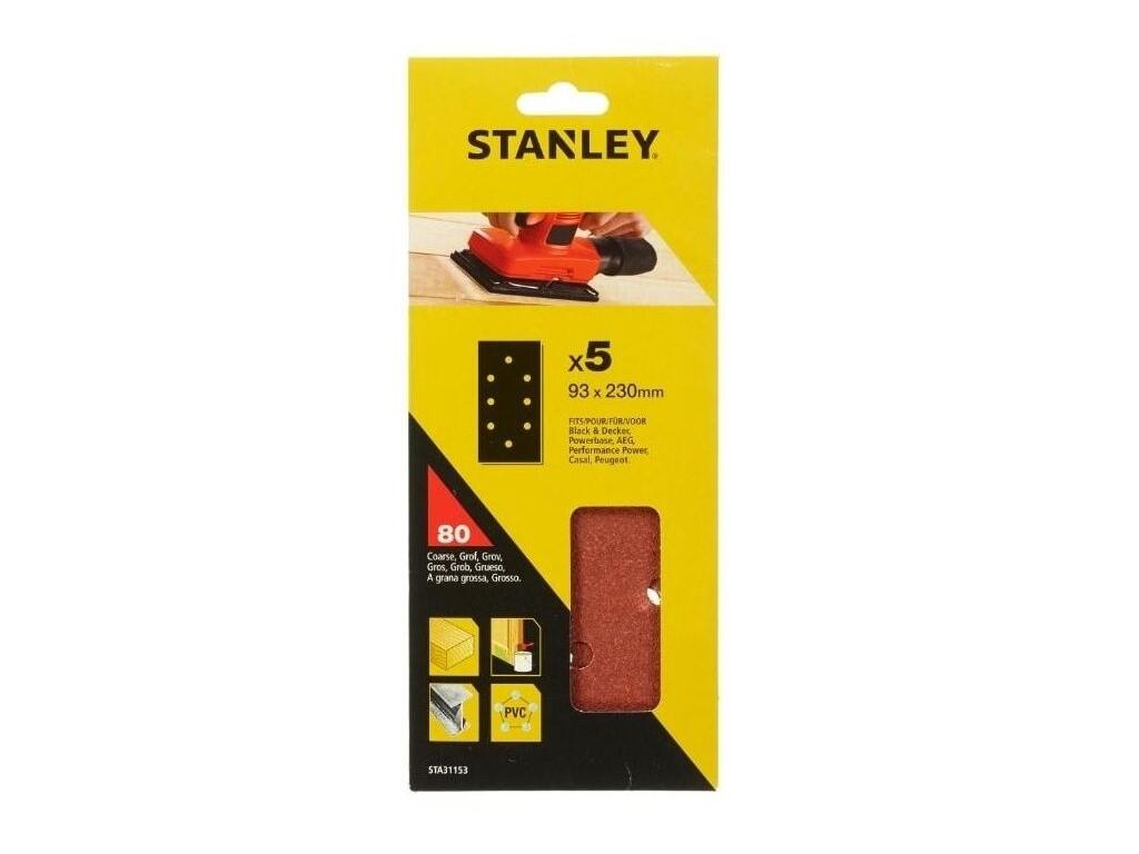 Brusné papíry pro vibrační brusku 93 x 230 mm děrované, P80, Black+Decker, AEG, 5 ks - ST-STA31153-XJ