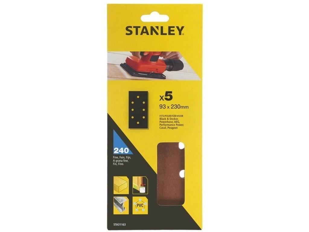 Brusné papíry pro vibrační brusku 93 x 230 mm děrované, P240, Black+Decker, AEG, 5 ks - ST-STA31163-XJ