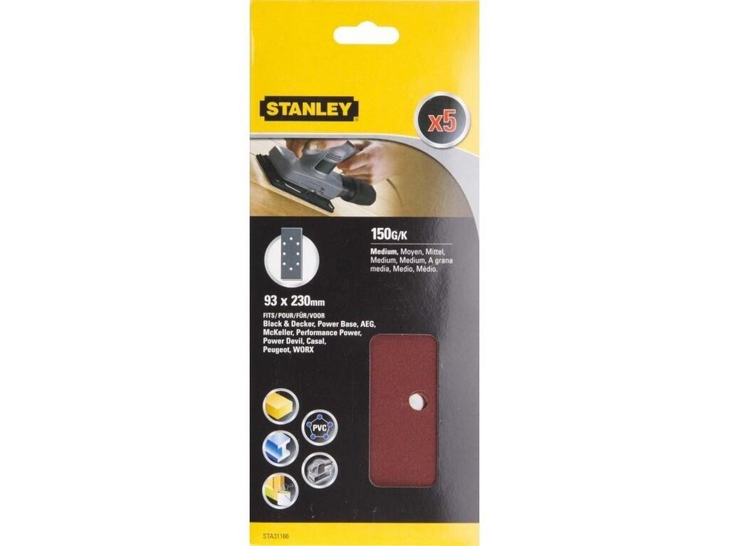 Brusné papíry pro vibrační brusku 93 x 230 mm děrované, P150, Black+Decker, AEG, 5 ks - ST-STA31166-XJ