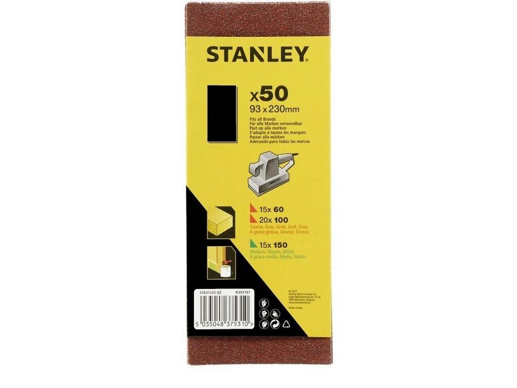 Kartonové balení brusných papírů, neděrované, 15x P60, 20x P100, 15x P150 - ST-STA31225-QZ