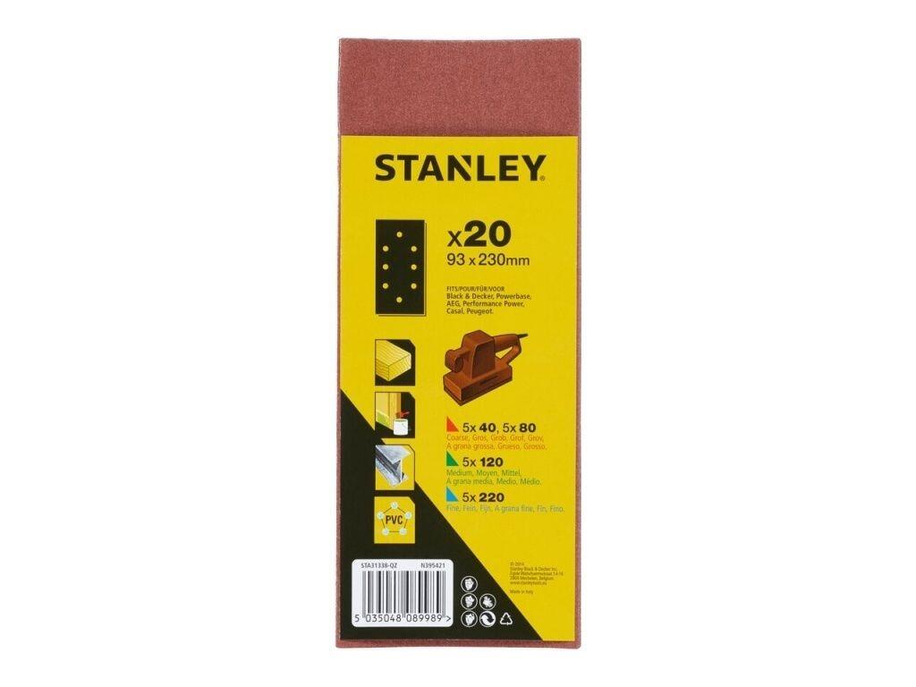 Kartonové balení brusných papírů, děrované, 5x P40, 5x P80, 5x P120, 5x P220, Black+Decker, AEG - ST-STA31338-QZ