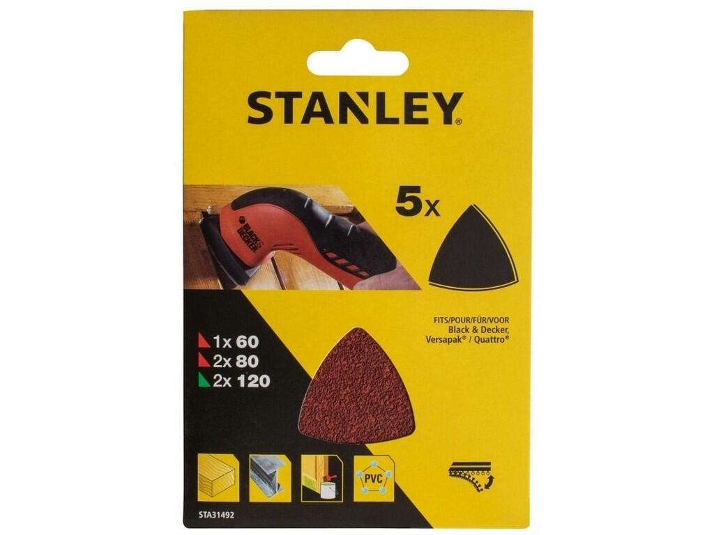 Brusné papíry pro oscilační brusku Delta 1x P60, 2x P80, 2x P120, Black & Decker - ST-STA31492-XJ