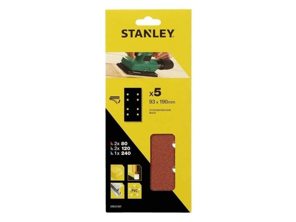 Brusné papíry pro vibrační brusku 93 x 230 mm děrované, 2x P80, 2x P120, 1x 240, Bosch - ST-STA31597-XJ
