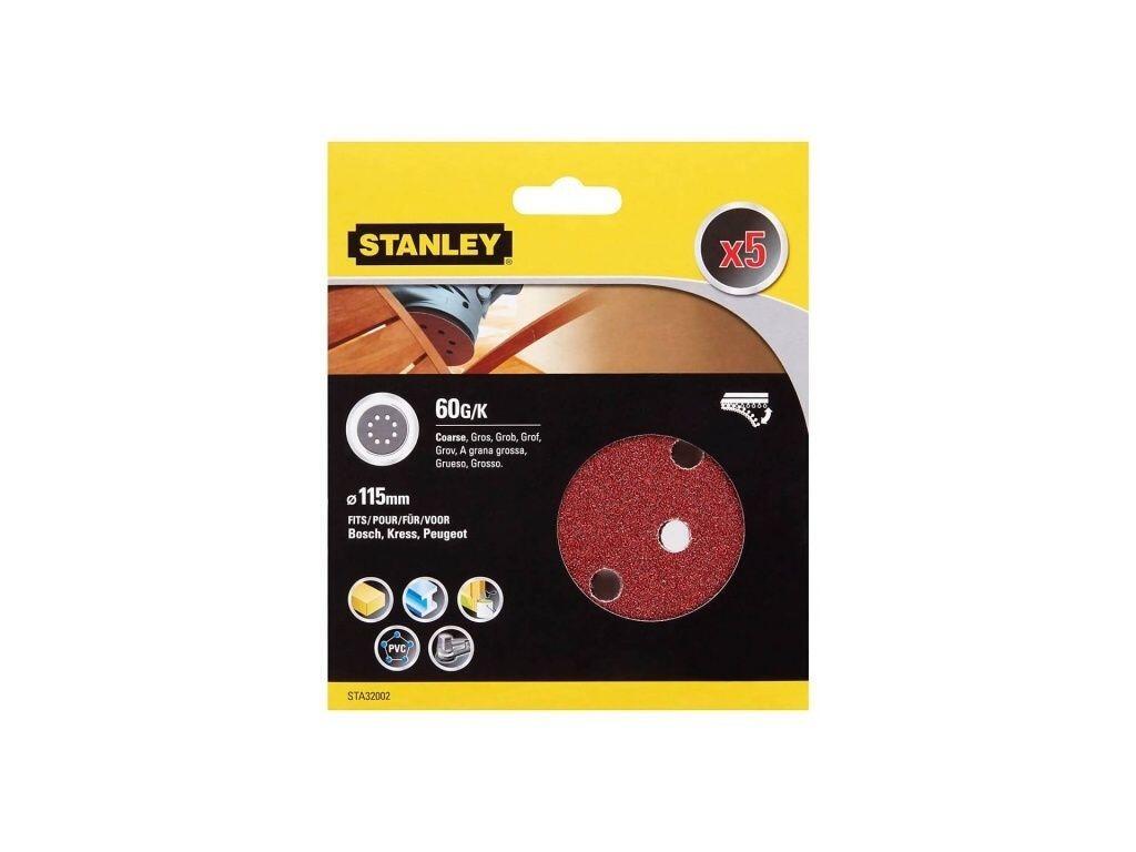 Brusné papíry pro excentrickou brusku Ø 115 mm P60, Bosch, Kress, Metabo, 5 ks - ST-STA32002-XJ