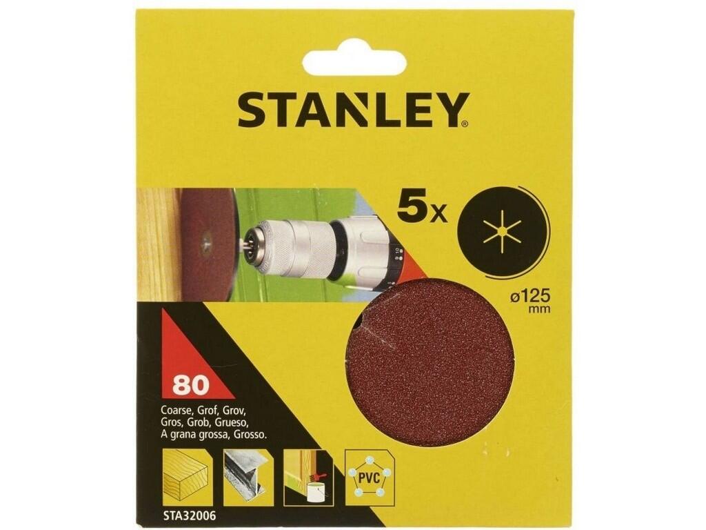 Brusné papíry pro vrtačku na opěrný talíř, Ø 125 mm P80, 5 ks - ST-STA32006-XJ