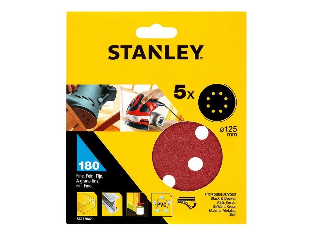 Brusné papíry pro excentrickou brusku Ø 125 mm P180, 5 ks - ST-STA32042-XJ