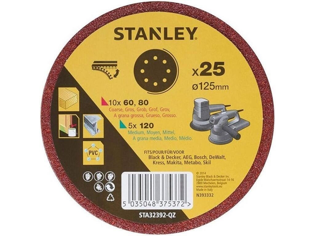 Kartonové balení brusných papírů pro excentrickou brusku Ø 125 mm,10x P60, 10x P80, 5x P120 - ST-STA32392-QZ