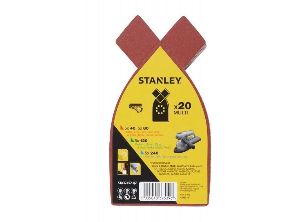 Kartonové balení brusných papírů pro multibrusku, 5x P40, 5x P80, 5x P120, 5x P240 - ST-STA32452-QZ