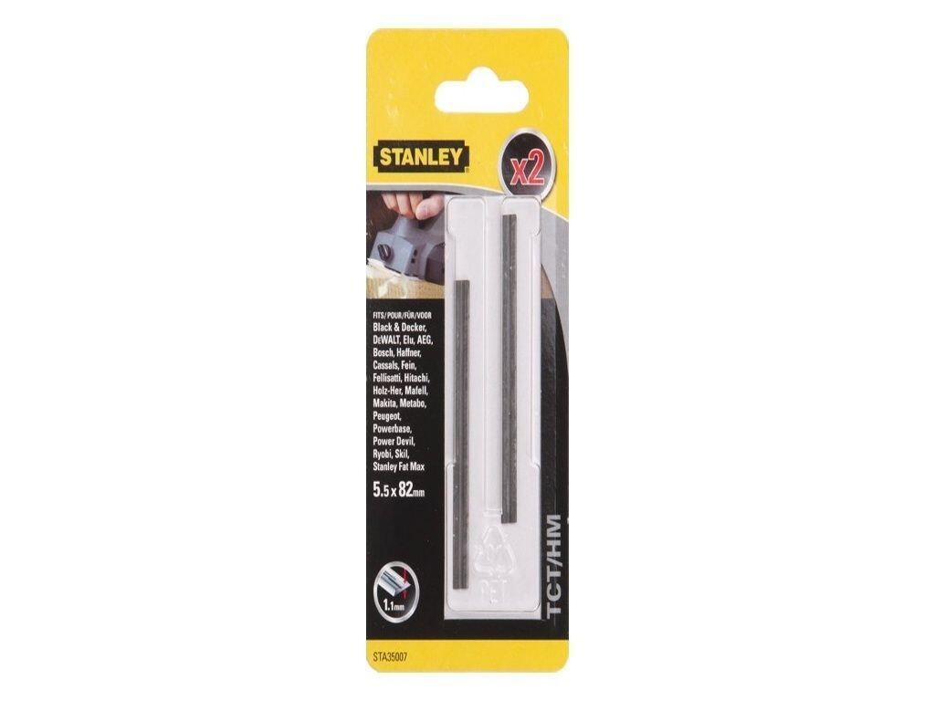 Nože pro elektrické hoblíky, TCT/HM 82 x 5,5 x 1,1 mm, 2 ks - ST-STA35007-XJ