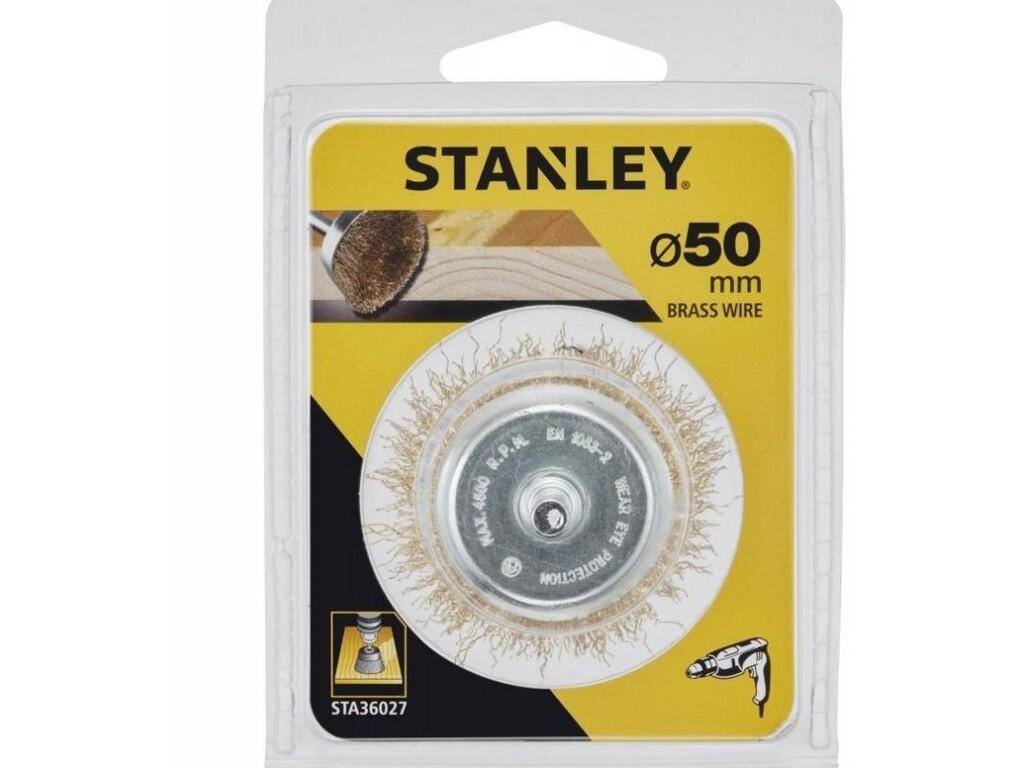 Okružní mosazný vlnitý kartáč do vrtačky hrnkový Ø 50 mm - ST-STA36027-XJ