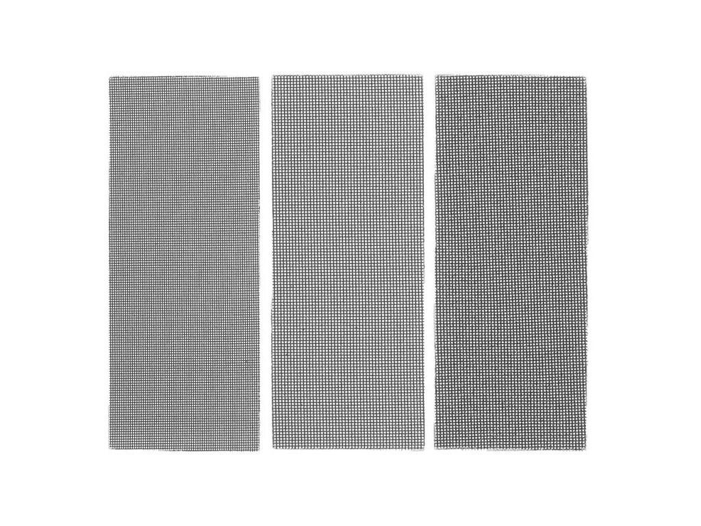 Brusné mřížky 93 x 230 mm 1x P80, 1x P120, 1x P240 - ST-STA39067-XJ
