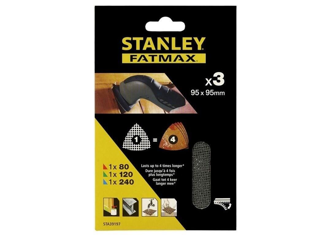 Brusné mřížky pro oscilační brusku Delta 1x P80, 1x P120, 1x P240 - ST-STA39197-XJ