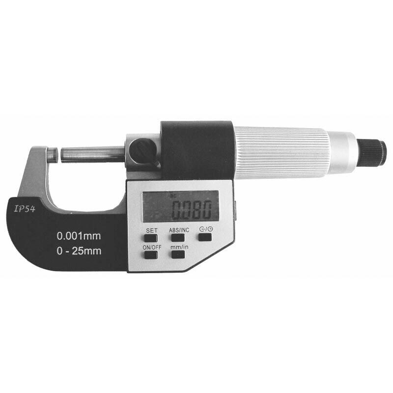 Mikrometr digitální IP54 s dvojitým měřícím tlakem 0-25mm - SO906-050