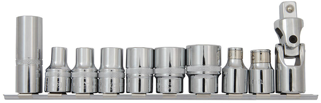 1/2" Sada hlavic na liště - 4CZech ONE 8-10-13-17-19-22, hlavice na svíčky 16mm, adaptér na bity 10mm a 5/16",redukce na 3/8" a 3/4", kardan - 4CZ-126-L12