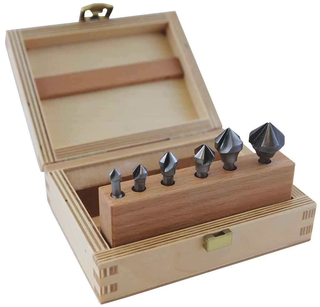 Sada záhlubníků kuželových 90° CZ744 D6,3;8,3;10,4;12,4;16,5;20,5 HSS - stopka bit 1/4" - CZ744-802