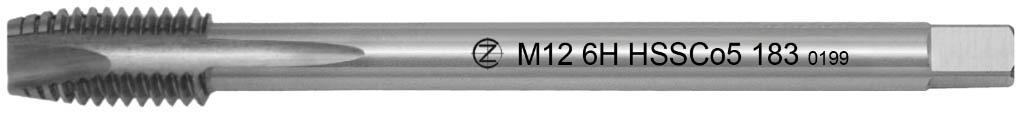 Závitník strojní M16x2 ISO2 (6H) HSSCo5 přímá drážka s lamačem třísek DIN 376 - 183 - CZZ183-160
