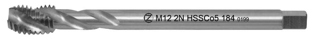 Závitník strojní M20x2,5 ISO2 (6H) HSSCo5 šroubovitá drážka 35° DIN 376 - 184 - CZZ184-200