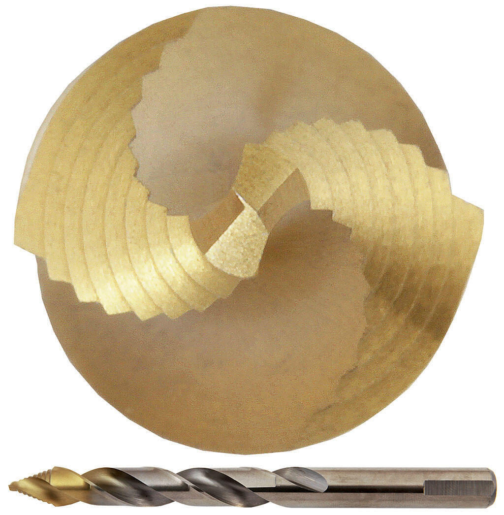 Vrták 10,20 - 133/87 DIN 338RGSHSSCo5TiN Lesklý, typ Gold Step, s 3D stopkou - S338RGSNHSSCO5TIN3D1020