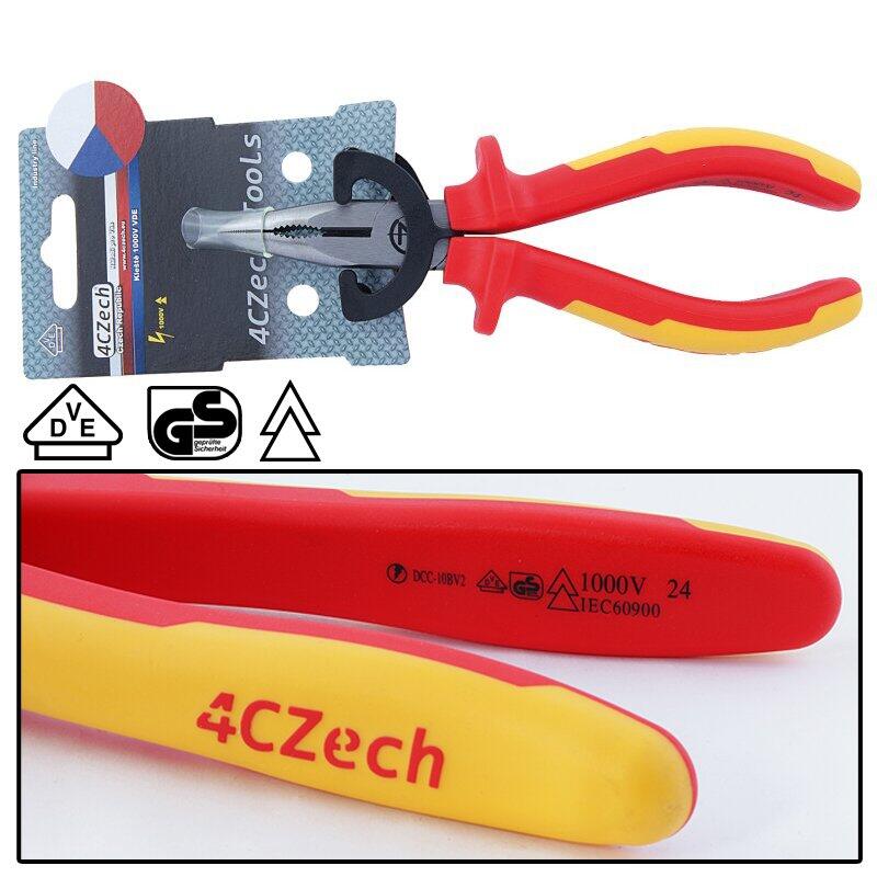 Kleště pro jemnou mechaniku zahnuté VDE M2,5/H1,6mm DIN ISO 5745 IEC60900 - 4CZ-2306VDE-160PVC