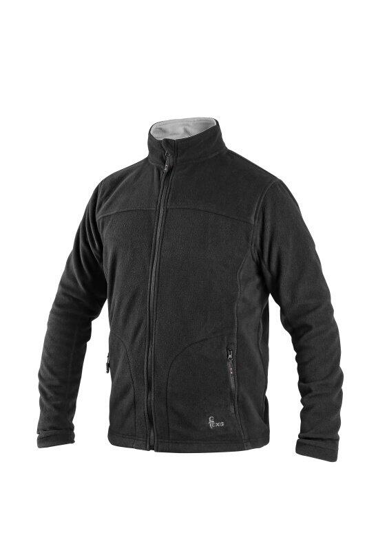 Mikina GRANBY, pánská, fleece, černá,vel. 6XL b1/20 - CN-1510-031-800-X6