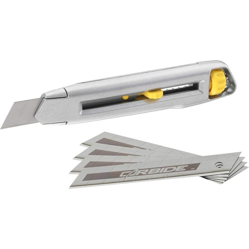 InterLock® Kovový nůž s odlamovací čepelí + 5 karbidových čepelí - 18 mm - ST-7-10-018