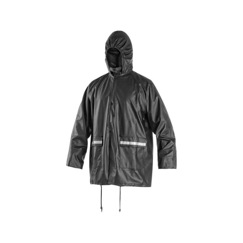 Bunda do deště CXS PU, prodloužená, nepromokavá, antracitová, vel. 3XL b1/20 - CN-1170-045-717-97