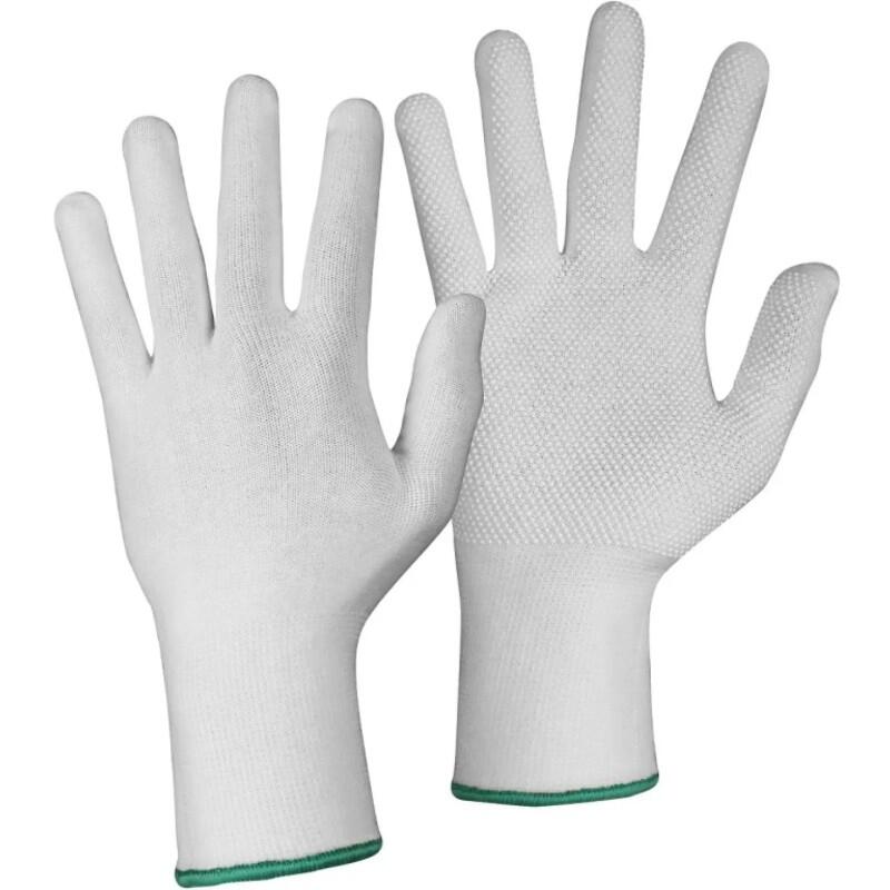 Rukavice CXS TEWI, textilní s PVC terčíky, bílé, vel. 07 b1/12/240 - CN-3310-034-100-07