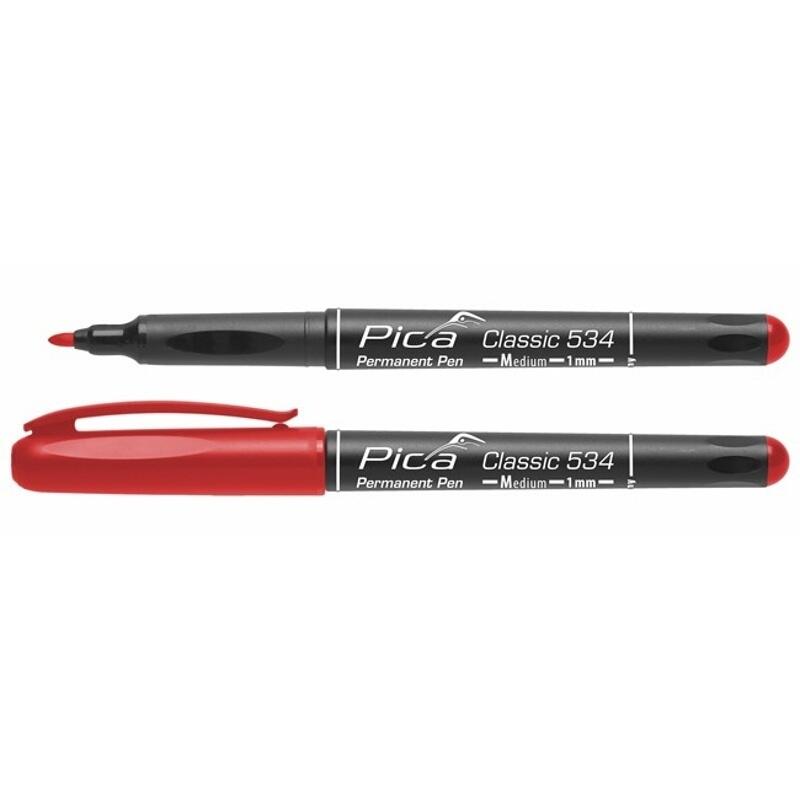 Permanentní popisovač Pica Classic 534/40 střední 1 mm červený - PC-534/40