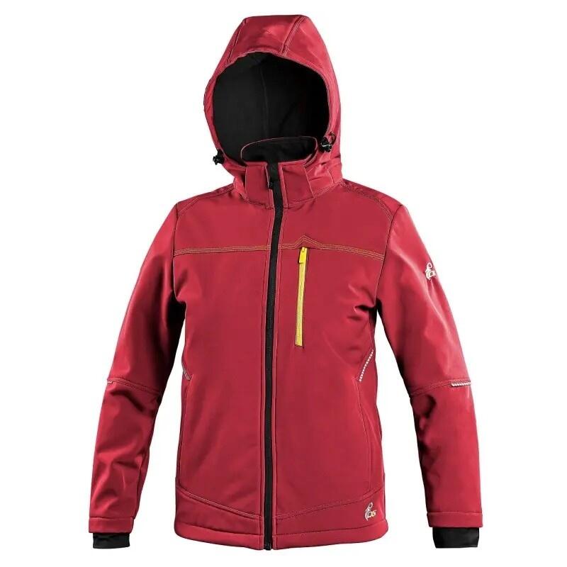 Bunda CXS STRETCH, dětská, softshell, červená, vel. 120cm - CN-1230-152-250-12