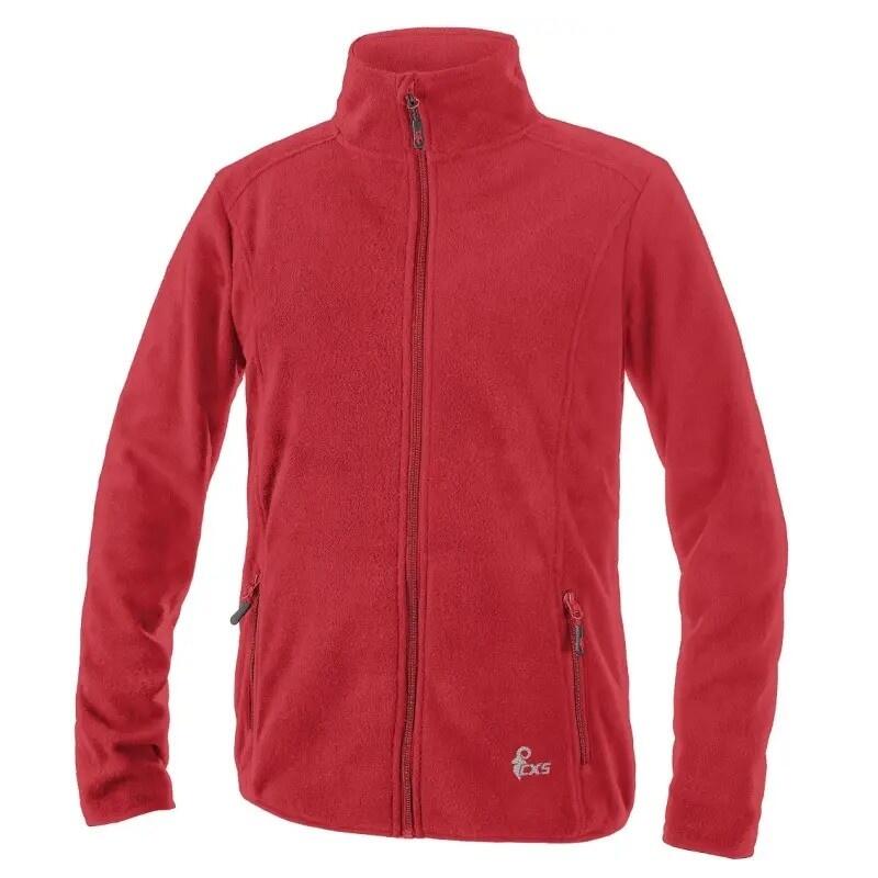 Mikina CXS GRANBY CHILD, dětská, fleece, červená, vel. 120 - CN-1510-066-250-12