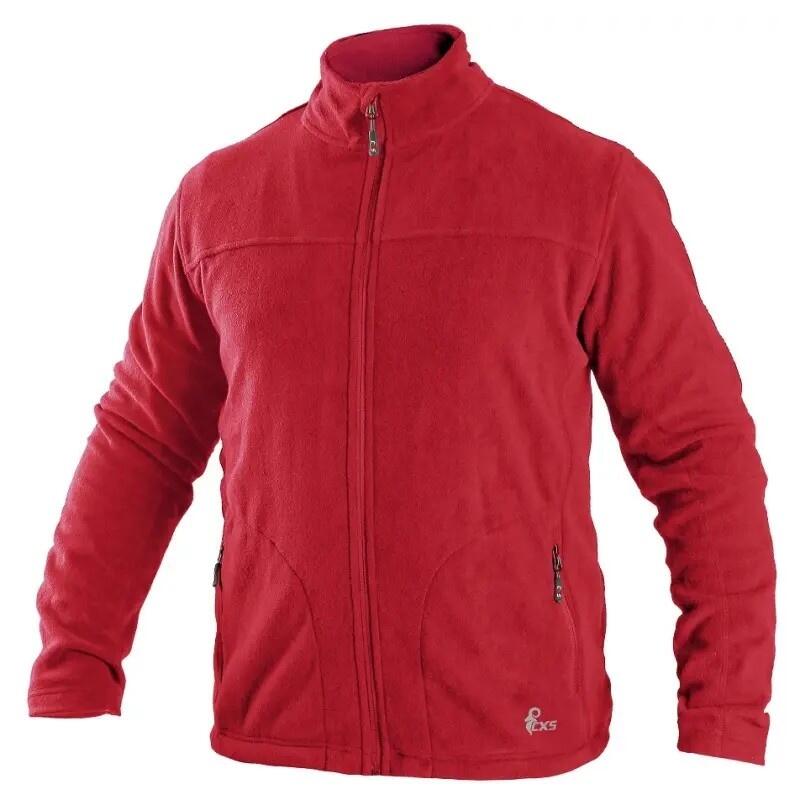 Mikina CXS GRANBY, pánska, fleece, červená, vel. XL - CN-1510-031-250-95