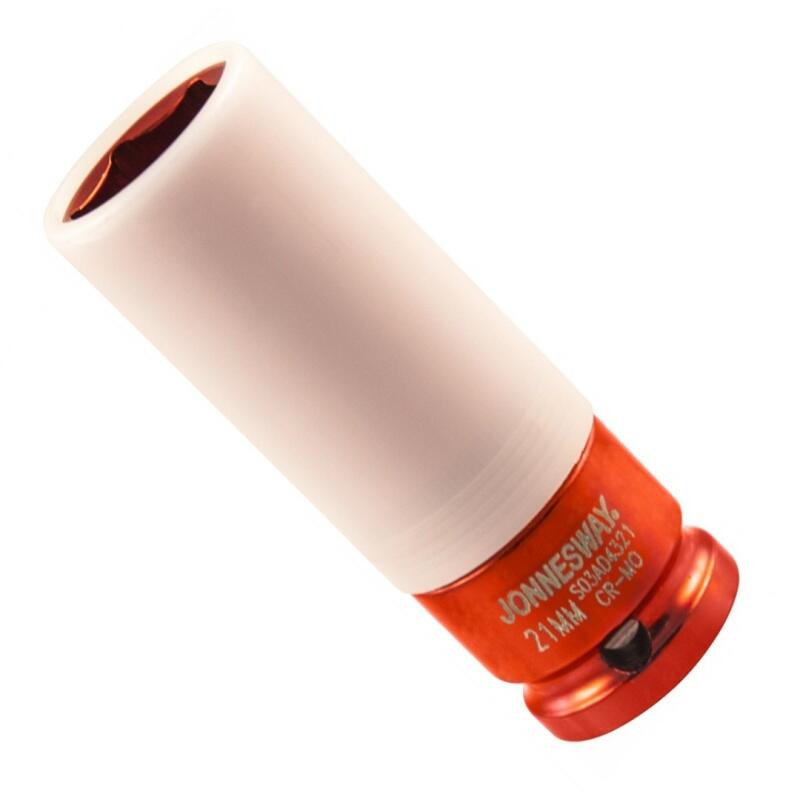 Plast bílý na hlavici 1/2" 21mm na elektrony - JW-S03AD4321-C