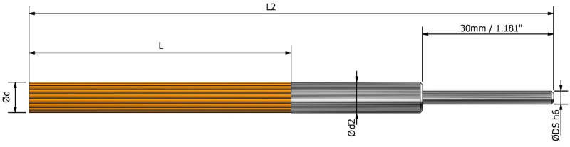 Kartáč křížový pro odjehlení Ø 1,5 mm - zrno 1000 (šedý - pro hliník, mosaz a měď) - UF-CH-1000-D001,5-2615