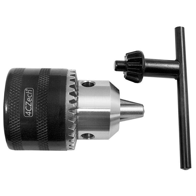 Sklíčidlo vrtačkové zubové s kličkou 1,5-13mm s kuželem B12, házivost do 0,35mm - 4CZ-H13K-B12