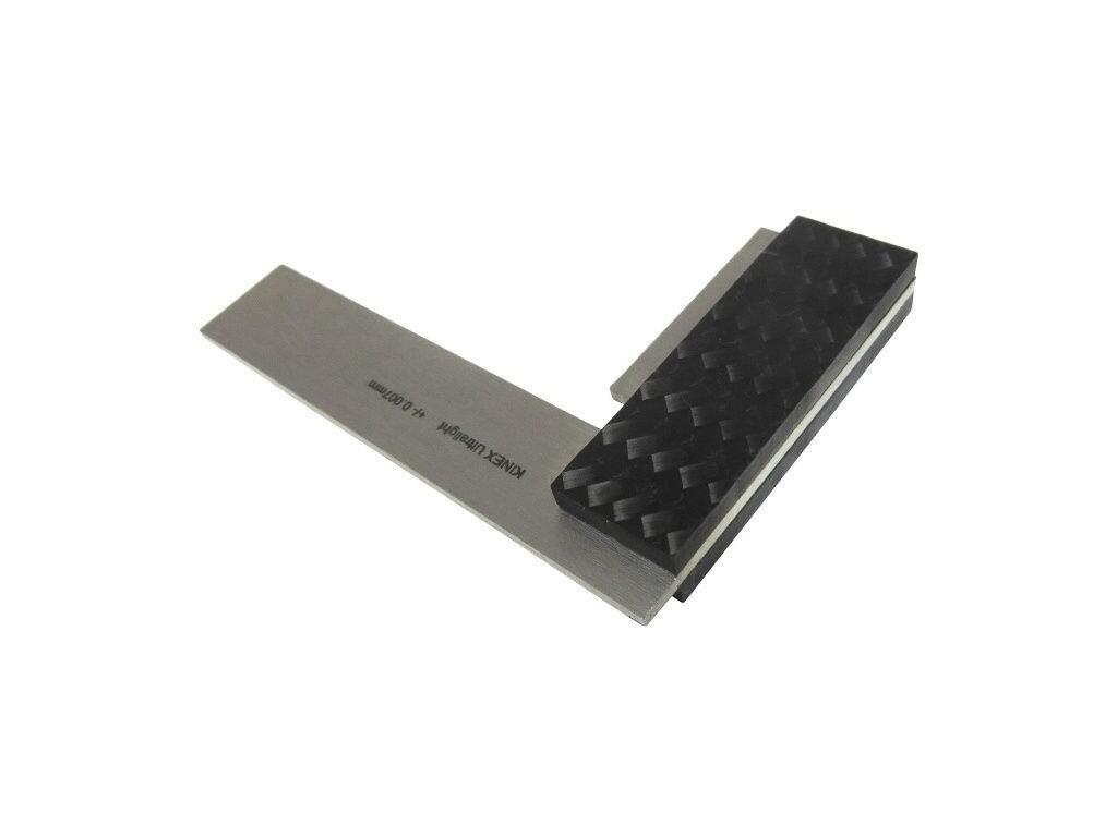 Ultralehký úhelník přesný, příložný DIN 875/2 carbon/titan 12x1,5 mm 60x40 mm tř.př.2 KINEX - KI4026-28-006
