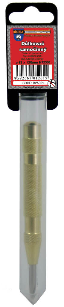 Důlkovač samočinný 120x13mm HRC60, bez použití kladiva - BW-001