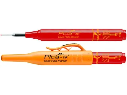 PICA atramentový permanentný značkovač do hlkých otvorov s nastavitelným teleskopickým hrotom - píše na všetky suché povrchy - červený - PC-150/40